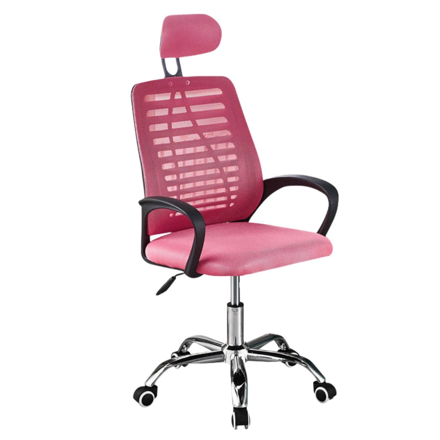 Silla de Oficina, Escritorio, Ergonómica con Reposacabeza Ajustable, Respaldo de Malla Transpirable, Base Metálica y Ruedas Giratorias 360° – Ideal para Gaming y Uso Prolongado