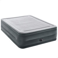 INTEX - Colchón hinchable doble deluxe comfort plush high-rise, cama queen hinchable, 152x203x56 cm, para 2 personas, máximo 272 kg, tacto suave, resistente a pinchazos, incorpora hinchador, con bolsa de transporte - details 0