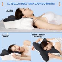 Almohada De Espuma De Memoria Ortopédica 1PC Forma De Mariposa Protección Del Cuello Suave Almohada De Cuidado De Salud Para Adultos - details 2