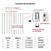 Luz De Navidad LED USB Para Cortinas 6M/3M Guirnalda De Luces Para Decoración De Bodas Jardín Y Año Nuevo Decoraciones De Árbol Exterior - details 2