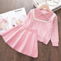 Conjunto De Ropa De Niña Melario Princesa Cartoon Suéteres Y Abrigos Con Volante 2PCS Ropa De Invierno Para Niñas Talla 4-6Años - details 6