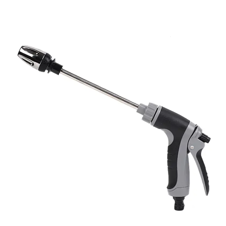 Pistola De Agua Portátil De Alta Presión Metálica Ajustable Para Limpieza De Coche Y Riego Del Jardín Con Control De Flujo Variable - 1