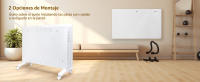 AIGOSTAR Calefactor Bajo Consumo,Convector Eléctrico Panel de Vidrio Ultra Fino. Conexión Wi-Fi, Temporizador de 24 h, 3 modos, Pantalla LED Táctil. Programable. (2000W - WIFI) - details 5