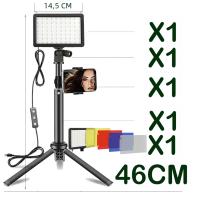 Kit De Iluminación LED Para Fotografía Y Video Con Tripode Y Filtros RGB Panel De Luz De Estudio Para Grabación En Vivo Y YouTube - details 1