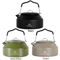 Hervidor De Agua De Viaje Ultraligero De 1.4L Con Manija Para Estufa Café Metal Suministros De Mesa Color Khaki Verde Negro - details 18