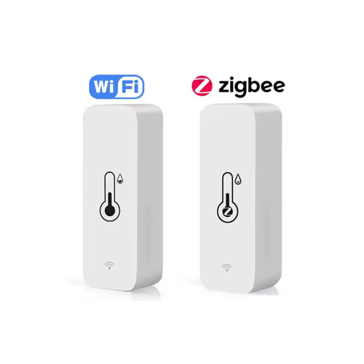 Sensor De Temperatura Y Humedad WiFi Zigbee Tuya Sensor De Humedad Interior Batería Poderada Monitoreo Por APP Compatible Con Alexa Y Google Home - 1