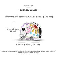 Encantos Originales 925 Platinados Para Mujer Con Zirconia Joyería Moda Para Pulseras Hechas De Cuentas De Moda - details 39