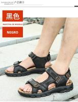 Sandalias De Cuero Genuino De Talla Grande Para Verano 38-46 Zapatos De Playa Al Aire Libre Casual Cómodos Para Clima Caliente Hombre - details 11
