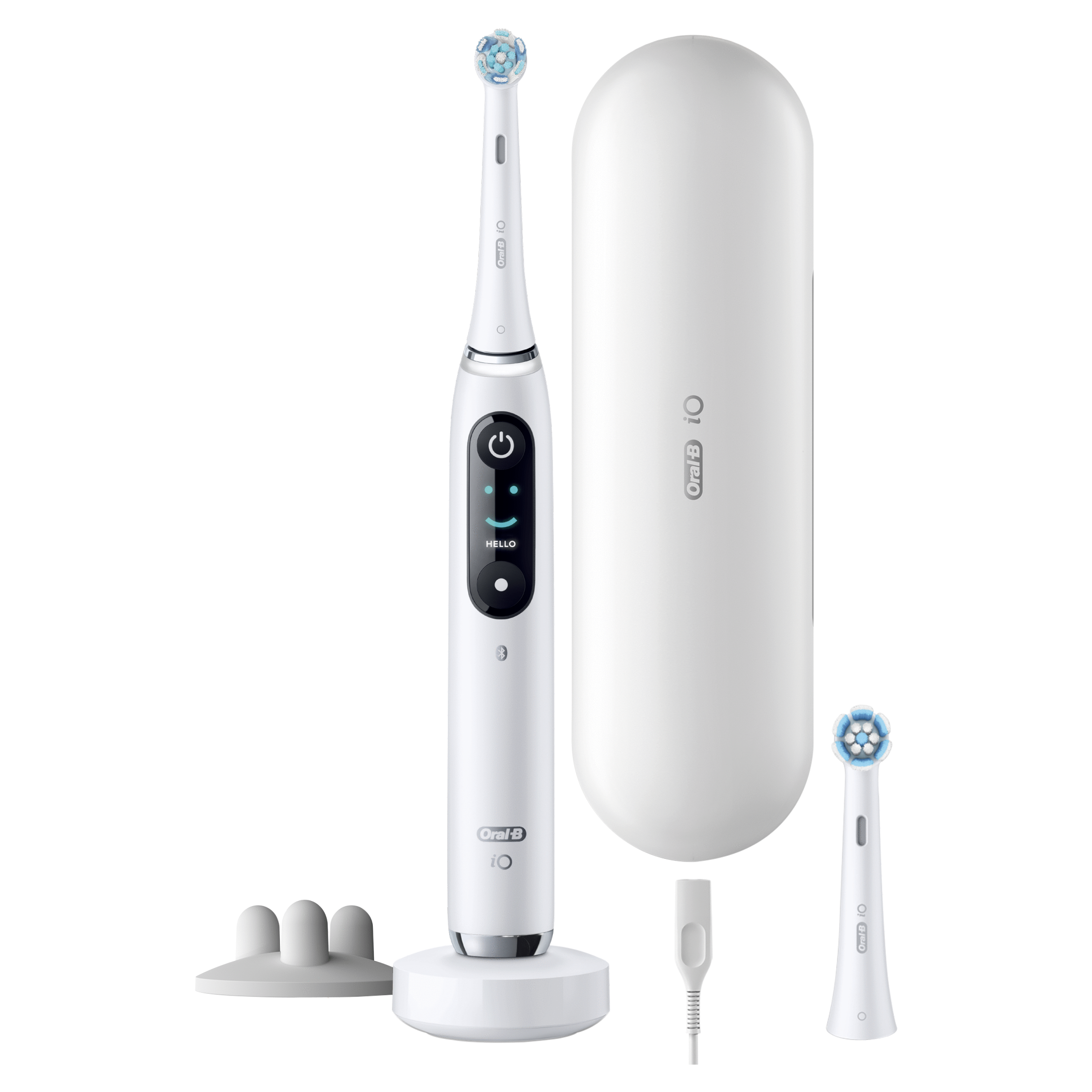 Oral-B iO 9S cepillo eléctrico con 2 cabezales y 1 estuche de viaje de carga.Disponible en Blanco y Negro, Producto Europeo con Garantía Oficial.