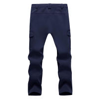 TACVASEN Pantalones De Trabajo De Piel De Ciervo Suave Para Hombre Invierno Impermeables Con Forro De Poliéster Y Spandex Multiple Bolsillos Para Acampar Senderismo Exteriores - details 7