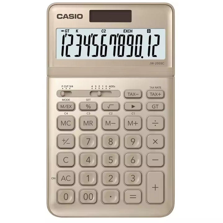 Calculadora Sobremesa Casio Jw-200sc-gd 12 Digitos Solar / Pilas - 1