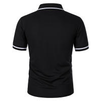 Camisa Polo Para Hombre De Manga Corta Color Sólido Casual Verano Transpirable Suelta Con Bolsillos Top Basic Splice Trendy - details 15
