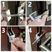 Cerradura De Puerta Portátil Con Doble Ajuste Para Hoteles Seguridad Antigolpes Para Viajes Y Defensa Personal Cerradura De Seguridad Para Puertas De Acero Inoxidable - details 16