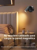 2Pcs Luz De Pared LED Magnética Recargable USB Luz De Lectura Sin Cable Para Dormitorio Luz De Noche Para Cama Moderna Y Elegante - details 0