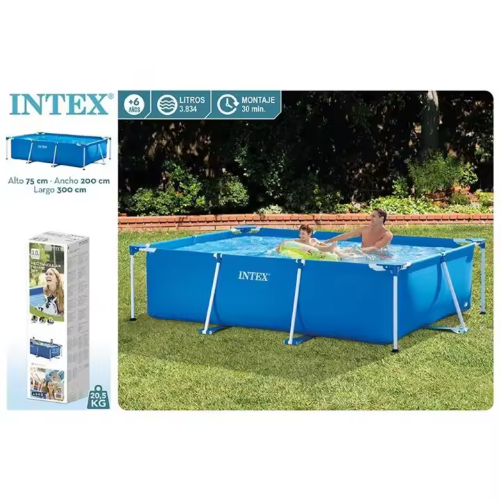 Piscina rectangular desmontable (capacidad 3834 litros) (+ 6 años) 300x200x75 cm (Color Baby 58981) - 1