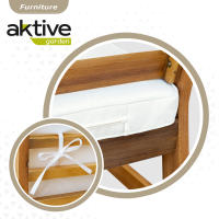 Conjunto jardín en madera de acacia con mesa, banco y 2 sillones Aktive Garden - details 3
