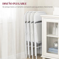 HOMCOM Juego de Sillas Plegables Acolchadas con Respaldo y Estructura de Acero, para Salón, Comedor, Cocina, 45x46x78 cm - details 5