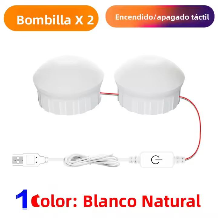 Espejo De Maquillaje LED Con Luz De Pared Para Baño Y Vestíbulo Luz De Noche De Mesa Decorativa Ajustable Sin Pasos Iluminación De Habitación - 1
