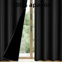 Cortinas De Blackout 100% En Color Sólido Para Protección Solar Y Aislamiento Total Para Dormitorio Y Sala De Estar - details 18