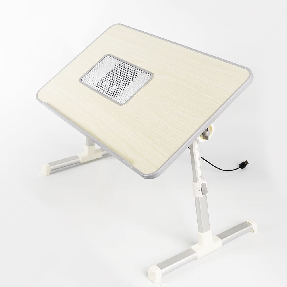 STARELY-Mesa Plegable Con Ventilador Para Ordenador,60 x 23 x 24-32 cm