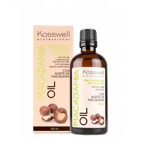 Kosswell Professional Aceite de Macadamia para Cabello: Nutrición, Brillo y Antiencrespamiento - 1