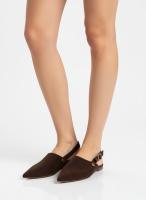 Calzados soraia, Zapatos Planos Destalonados Punta Fina Mujer, Mules Efecto Ante con Correa Hebilla Ajustable, Bailarinas Elegantes Casual Oficina Verano, Sandalias Cerradas Cómodas casual Hebilla Oficina - details 8