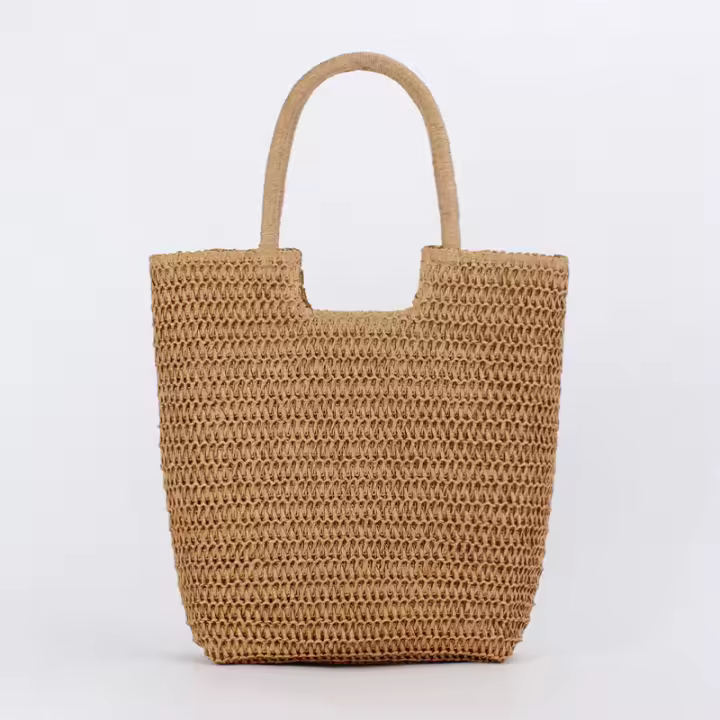 MOV Bolso tejido elegante, sencillo y de gran capacidad, ideal para vacaciones en la playa, el trabajo diario y los desplazamientos. - 1