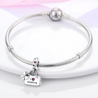 Colgante De Gato Luna Estrella En Plata Para Mujer Pendiente De Earphone Dangle Joyería De Moda DIY Regalo Bangle Bracelet Fit - details 13