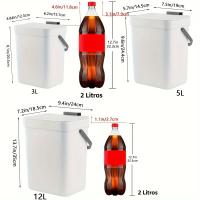 Bandeja Ecológica Silenciosa Y Espaciosa Para Cocina Y Oficina 3/5L Cierre Suave Sin Electricidad Necesaria Material Plástico Rectangular - details 5