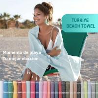 Toalla De Playa De Algodón Super Grande De Turquía Libre De Arena Secado Rápido Ligera Para Viajes Regalo Para Adultos - details 0