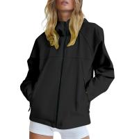 Chaqueta De Cierre Para Mujer Casual Con Capucha Color Sólido Transpirable Impermeable Y Antigolpes Para Camping Y Escalada Al Aire Libre - details 98