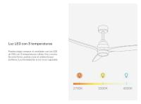 CREATE - Ventilador de techo 40W silencioso motor blanco aspas 100% madera de color blanco, varios tamaños - WIND STYLANCE - details 2