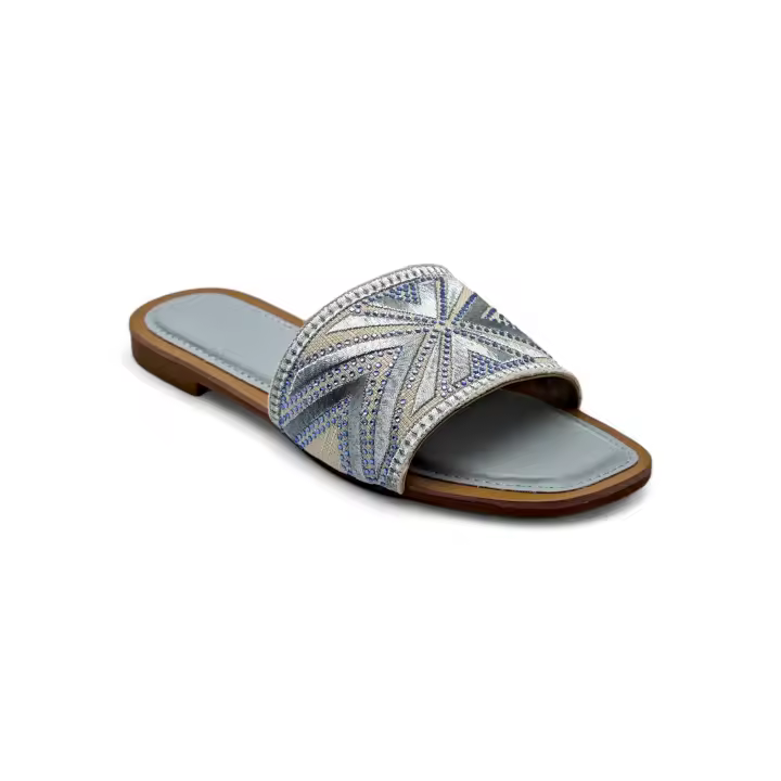 Calzados soraia, Sandalias Planas de Mujer con Punta Cuadrada, Diseño Clásico Tipo Slide, Corte Anatómico en la Empeine, Sandalia Abierta de Verano para Uso Diario, Oficina o Paseo Casual, para playa. Moda Oriental Fiesta Diamante de imitación - 1