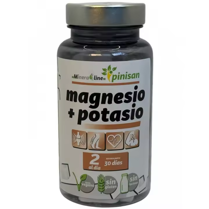Magnesio + Potasio +B6 de 60 Comprimidos de Pinisan - 1