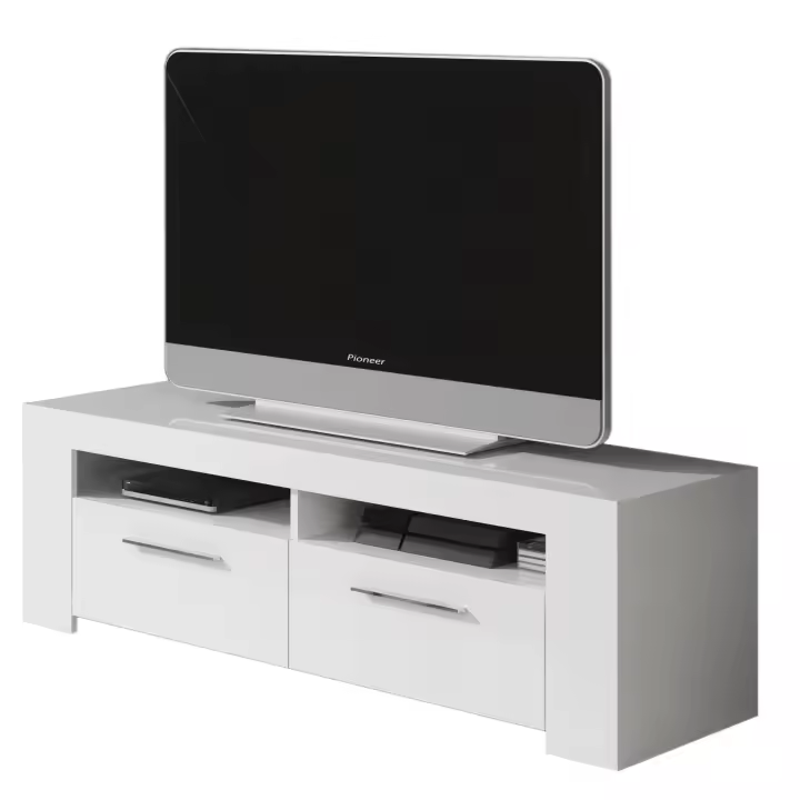 Duérmete Online - Mueble de TV Urban - Blanco Lacado - Melamina Alta Calidad - 1