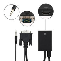 Adaptador De Cable VGA a HDMI Compatible 1080P Splitter De Audio Y Suministro De Energía Para PC Laptop Proyector - details 5