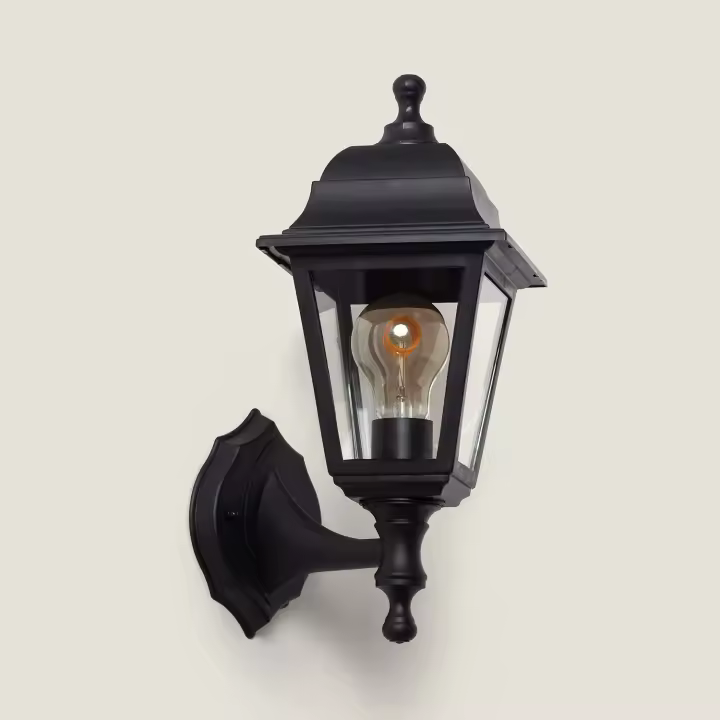 Ledkia Lámpara de Pared Exterior Mini Villa Negro LED E27 IP44 - 1