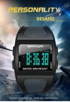 Reloj Deportivo Digital Para Hombres SANDA Resistente Al Agua 5Bar Big Dial Luminoso Alarmas Chronógrafo Multifuncional Reloj De Pulsera Casual - details 0