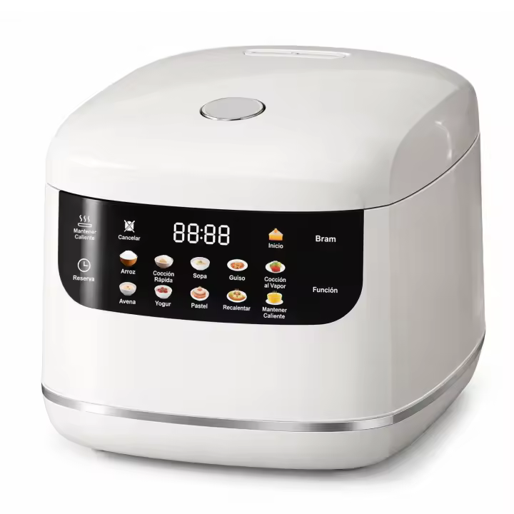 Olla Arrocera Eléctrica 2L 220V, Arrocera Multifunción con Olla Antiadherente, Mini Multicocina Inteligente para Arroz, Vapor y Cocina, Ideal para 1-3 Personas - 1