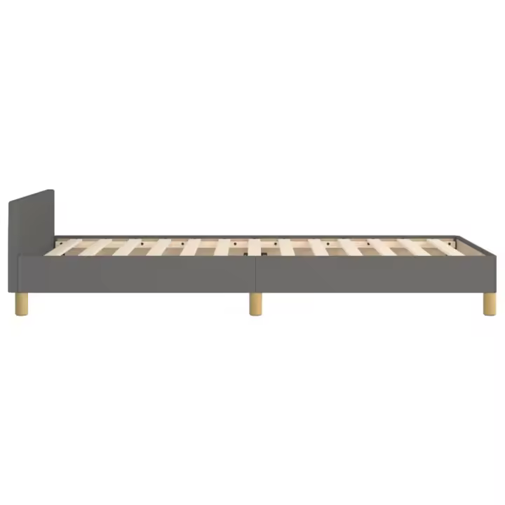 vidaXL Estructura de cama sin colchón tela gris oscuro 90x200 cm - 1