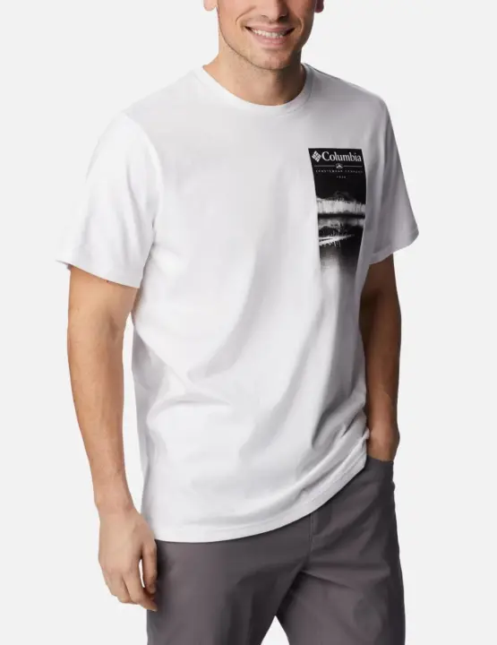 Camiseta Columbia Explorers Canyon SS Blanca - 1