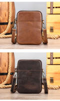 Bolso De Hombro Para Hombre En Cuero Genuino Multifuncional Y De Gran Capacidad Bolso Cruzado De Cuero Con Tassel Bolso De Mano Casual Para Fiestas - details 10