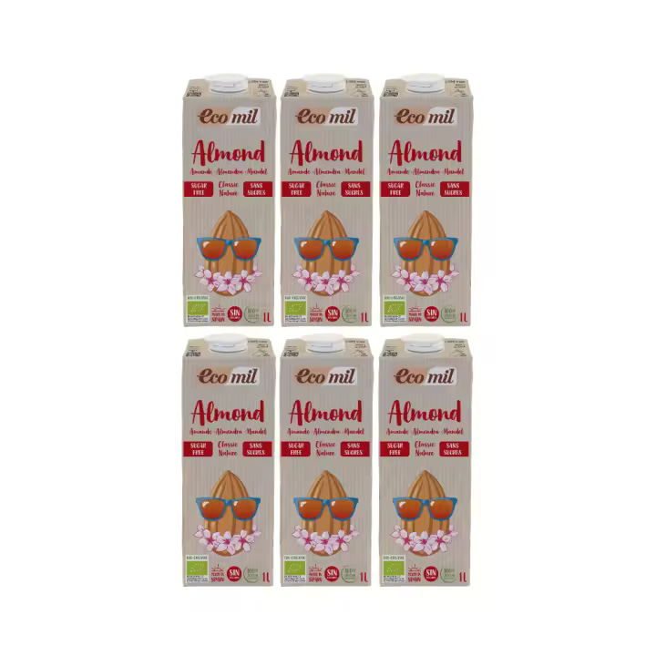 Pack 6x Bebida de Almendra Ecológica Classic Nature 1l Ecomil - 1