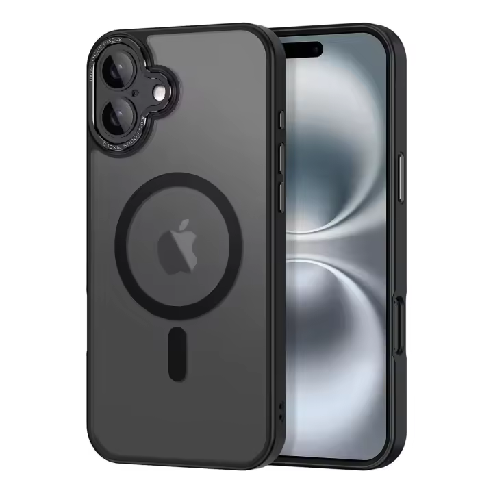 Funda magnética para iPhone 17 con cristal para cámara incorporado compatible carga inalámbrica mate translúcido Meloenvias - 1