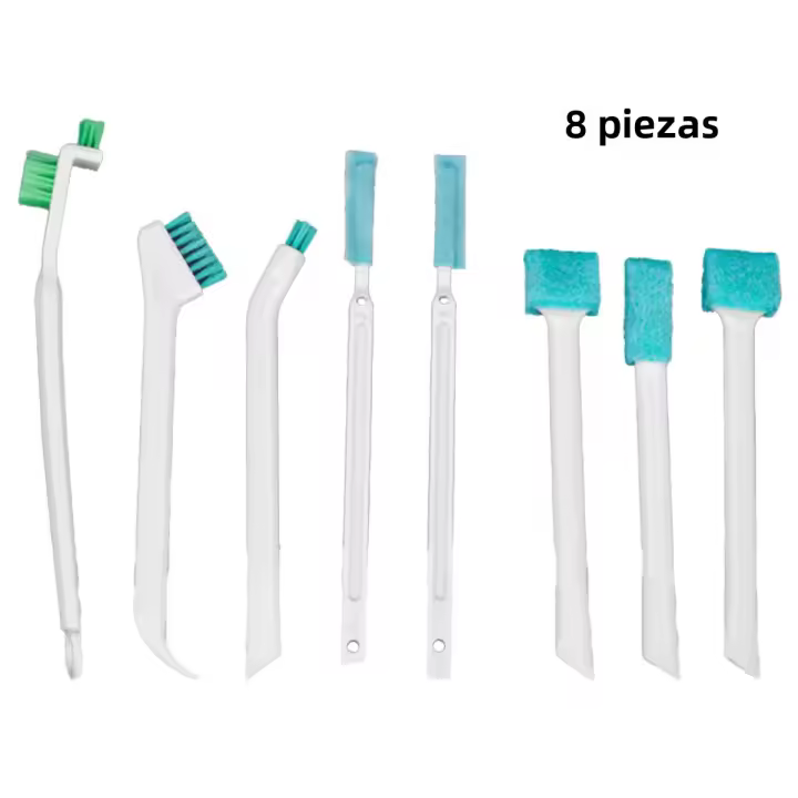 Set De 8 Pinceles De Limpieza Para Rincones Pequeños Y Ganchos Para Vaso Herramienta Para Limpieza De Ventanas Puertas Y Ranuras Ecológico Y Duradero - 1