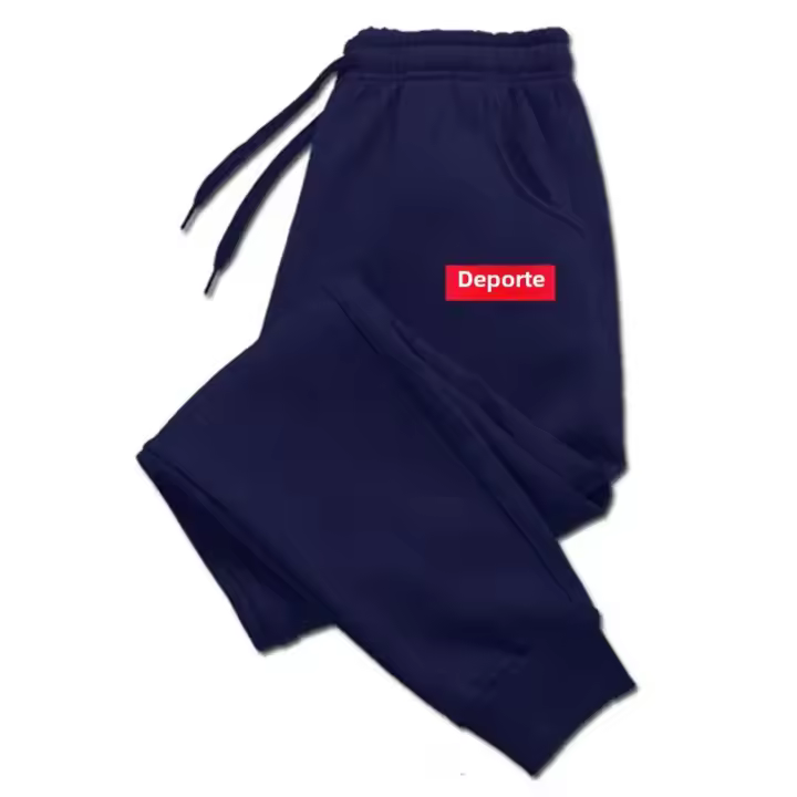 Pantalones De Lijero De Algodón Para Hombre Con Estampado De Lujo Y Forro De Fleece Para Otoño E Invierno Pantalones De Correr Cálidos Y Rectos Para Exteriores - 1