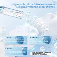 Irrigador Oral Eléctrico Portátil Inteligente Con 4 Jetas 3 Modos Recargable Limpieza Dental Para Uso Diario Y Viajes - details 5