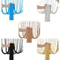 Cortina De Madera Con Perlas 2m Cortina De Puerta Tassel Cortina De Ventana Panel De Pared Divisor De Habitación Decoración De Fondo Para El Hogar - details 6