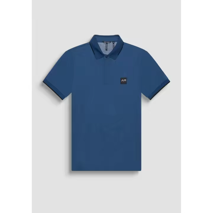 Polo de piqué de algodón regular fit con logo Antony Morato - Moda masculina elegante y de calidad - 1