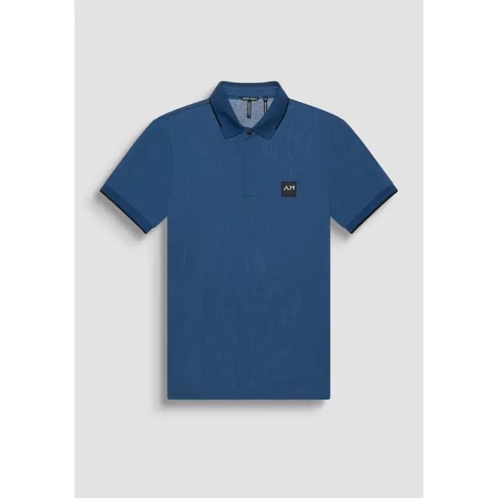 Polo de piqué de algodón regular fit con logo Antony Morato - Moda masculina elegante y de calidad - 1